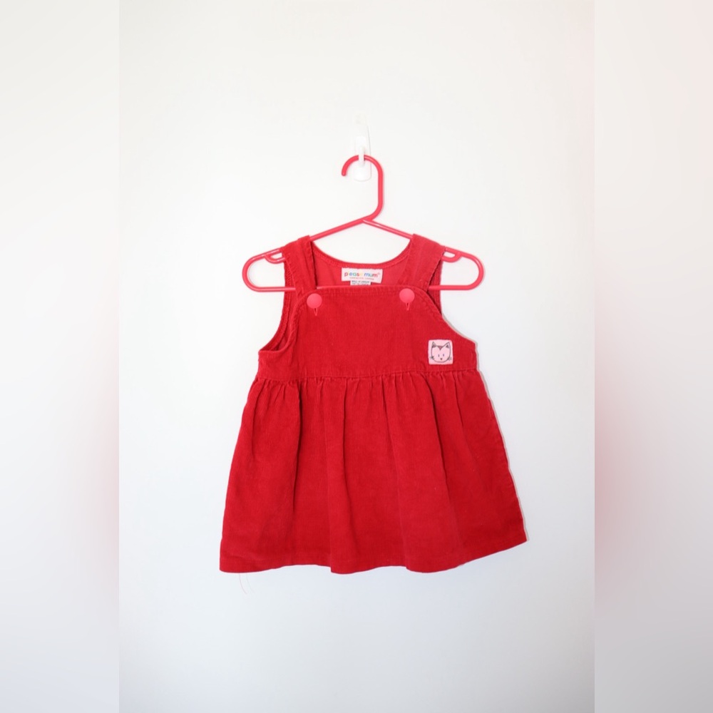 Vintage Please Mum corduroy pinafore 12M